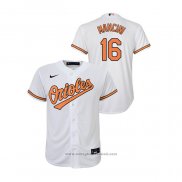 Maglia Baseball Bambino Baltimore Orioles Trey Mancini Replica Primera Bianco