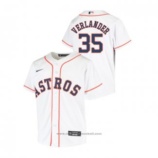 Maglia Baseball Bambino Houston Astros Justin Verlander Replica Primera Bianco