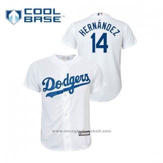 Maglia Baseball Bambino Los Angeles Dodgers Enrique Hernandez Cool Base Home Replica Bianco