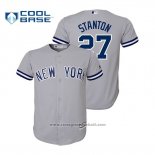 Maglia Baseball Bambino New York Yankees Giancarlo Stanton Cool Base Road Grigio