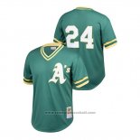 Maglia Baseball Bambino Oakland Athletics Rickey Henderson Cooperstown Collection Mesh Batting Practice Verde