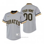 Maglia Baseball Bambino Pittsburgh Pirates Personalizzate Cooperstown Collection Road Grigio