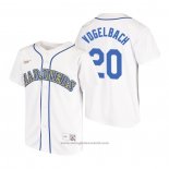 Maglia Baseball Bambino Seattle Mariners Daniel Vogelbach Cooperstown Collection Primera Bianco