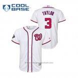 Maglia Baseball Bambino Washington Nationals Michael A. Taylor 2019 World Series Bound Cool Base Bianco