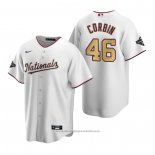 Maglia Baseball Bambino Washington Nationals Patrick Corbin 2020 Gold Program Replica Bianco