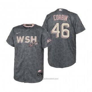 Maglia Baseball Bambino Washington Nationals Patrick Corbin 2022 City Connect Replica Grigio