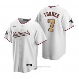 Maglia Baseball Bambino Washington Nationals Trea Turner 2020 Gold Program Replica Bianco