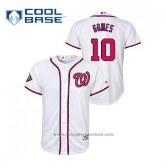 Maglia Baseball Bambino Washington Nationals Yan Gomes 2019 World Series Bound Cool Base Bianco