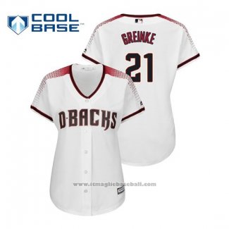 Maglia Baseball Donna Arizona Diamondbacks Zack Greinke Cool Base Home Bianco