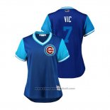 Maglia Baseball Donna Chicago Cubs Victor Caratini 2018 LLWS Players Weekend Vic Blu