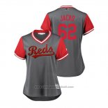 Maglia Baseball Donna Cincinnati Reds Jackson Stephens 2018 LLWS Players Weekend Jacko Grigio