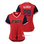 Maglia Baseball Donna Cleveland Indians Corey Kluber 2018 LLWS Players Weekend Kluber Rosso