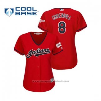 Maglia Baseball Donna Cleveland Indians Lonnie Chisenhall 2019 All Star Patch Cool Base Rosso