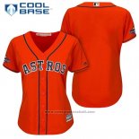 Maglia Baseball Donna Houston Astros 2017 World Series Campeones Arancione Cool Base