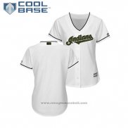 Maglia Baseball Donna Indians 2018 Memorial Day Cool Base Bianco