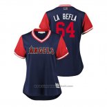 Maglia Baseball Donna Los Angeles Angels Felix Pena 2018 LLWS Players Weekend La Befla Blu