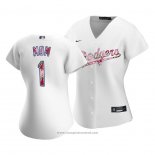 Maglia Baseball Donna Los Angeles Dodgers 2021 Dia De La Madre Bianco