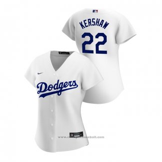 Maglia Baseball Donna Los Angeles Dodgers Clayton Kershaw 2020 Replica Home Bianco