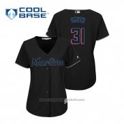 Maglia Baseball Donna Miami Marlins Caleb Smith Cool Base Alternato 2019 Nero