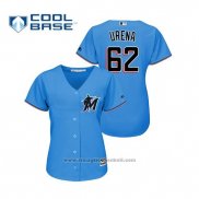 Maglia Baseball Donna Miami Marlins Jose Urena Cool Base 2019 Blu