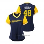 Maglia Baseball Donna Milwaukee Brewers Joakim Soria 2018 LLWS Players Weekend Junior Blu