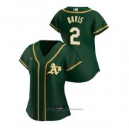 Maglia Baseball Donna Oakland Athletics Khris Davis 2020 Replica Alternato Verde2