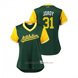 Maglia Baseball Donna Oakland Athletics Shawn Kelley 2018 LLWS Players Weekend Jordy Verde