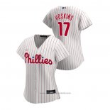 Maglia Baseball Donna Philadelphia Phillies Rhys Hoskins 2020 Replica Home Bianco