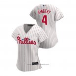 Maglia Baseball Donna Philadelphia Phillies Scott Kingery 2020 Replica Home Bianco