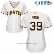 Maglia Baseball Donna Pittsburgh Pirates Chad Kuhl Bianco Cool Base