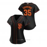 Maglia Baseball Donna San Francisco Giants Brandon Crawford 2020 Replica Alternato Nero