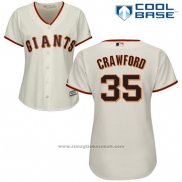 Maglia Baseball Donna San Francisco Giants San Francisco Brandon Crawford Cool Base Crema