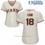 Maglia Baseball Donna San Francisco Giants San Francisco Matt Cain Cool Base Crema