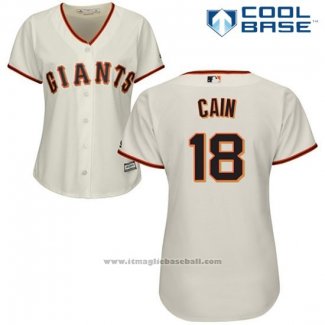 Maglia Baseball Donna San Francisco Giants San Francisco Matt Cain Cool Base Crema