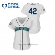 Maglia Baseball Donna Seattle Mariners 2019 Jackie Robinson Day Cool Base Bianco