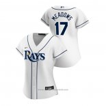 Maglia Baseball Donna Tampa Bay Rays Austin Meadows 2020 Replica Home Bianco