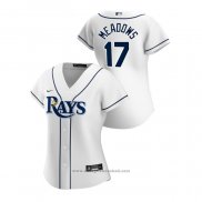 Maglia Baseball Donna Tampa Bay Rays Austin Meadows 2020 Replica Home Bianco