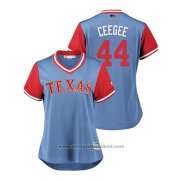 Maglia Baseball Donna Texas Rangers Cory Gearrin 2018 LLWS Players Weekend Ceegee Blu