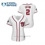 Maglia Baseball Donna Washington Nationals Adam Eaton 2019 World Series Bound Cool Base Bianco