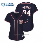 Maglia Baseball Donna Washington Nationals Bryce Harper Cool Base Alternato Blu