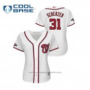 Maglia Baseball Donna Washington Nationals Max Scherzer 2019 Postseason Cool Base Bianco