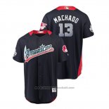 Maglia Baseball Uomo All Star Baltimore Orioles Manny Machado 2018 Home Run Derby American League Blu