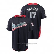 Maglia Baseball Uomo All Star Mariners Mitch Haniger 2018 Home Run Derby American League Blu