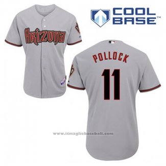 Maglia Baseball Uomo Arizona Diamondbacks 11 A.j. Pollock Grigio Cool Base