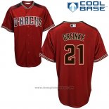 Maglia Baseball Uomo Arizona Diamondbacks 21 Zack Greinke Rosso 2017 Cool Base