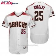 Maglia Baseball Uomo Arizona Diamondbacks 25 Archie Bradley Bianco Rosso Home Flex Base