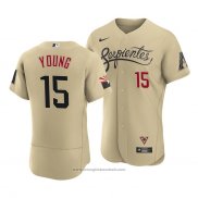 Maglia Baseball Uomo Arizona Diamondbacks Andrew Young 2021 City Connect Autentico Or