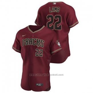 Maglia Baseball Uomo Arizona Diamondbacks Jake Lamb Autentico 2020 Alternato Rosso