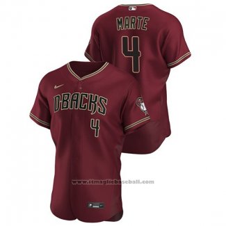 Maglia Baseball Uomo Arizona Diamondbacks Ketel Marte Autentico 2020 Alternato Rosso