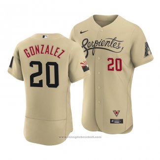 Maglia Baseball Uomo Arizona Diamondbacks Luis Gonzalez 2021 City Connect Autentico Or